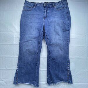 Ashley Stewart Baccini Capri Jeans Size 18